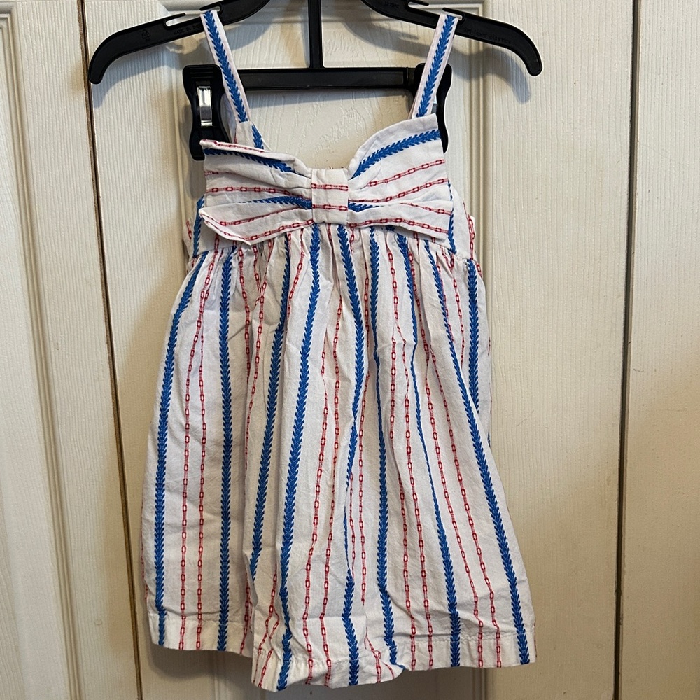 Old Navy Blue and Red Patterned Dress